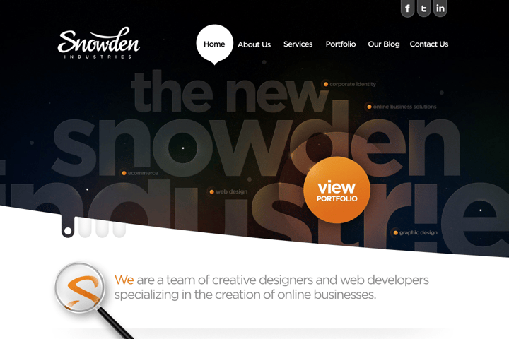 Snowden Industries website preview